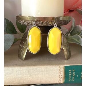 Boutique silver and yellow earrings